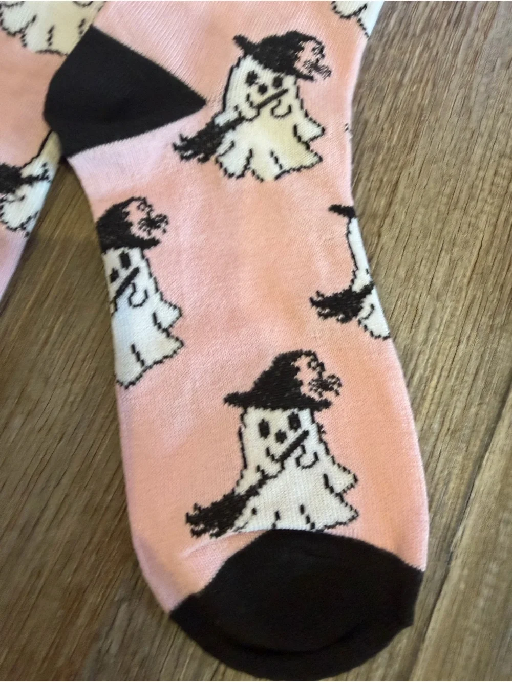 Crew Socks - Pink Ghost Patterned Women's Socks